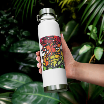 22oz Vacuum Insulated Stainless Steel Bottle with Persian Calligraphy Design - Double Wall, BPA Free, Spill-Proof, Scratch & Fade Resistant