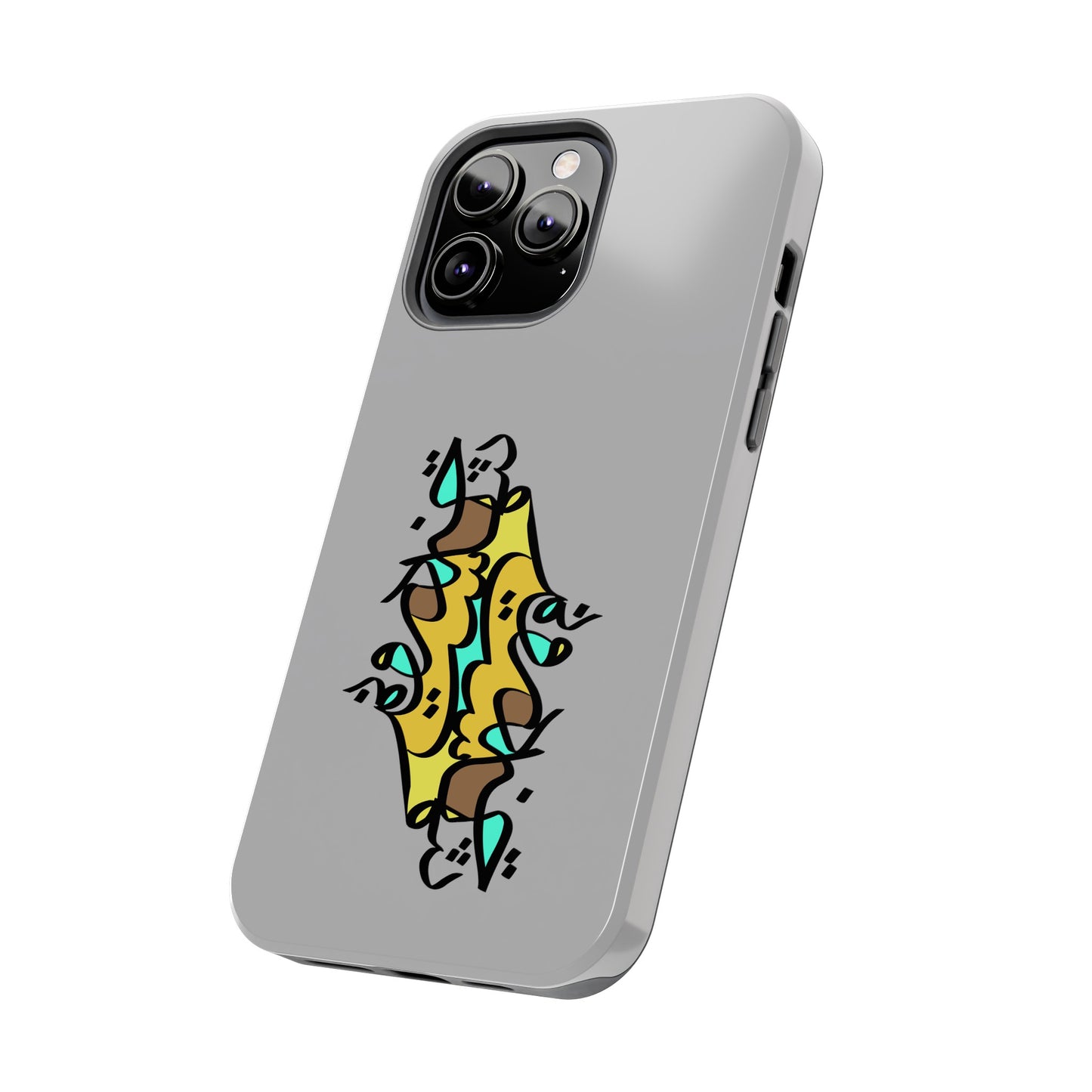 iPhone/Galaxy - Tough Phone Case with Persian Calligraphy Design - Impact Resistant, TPU Lining, Polycarbonate Shell, Glossy Finish