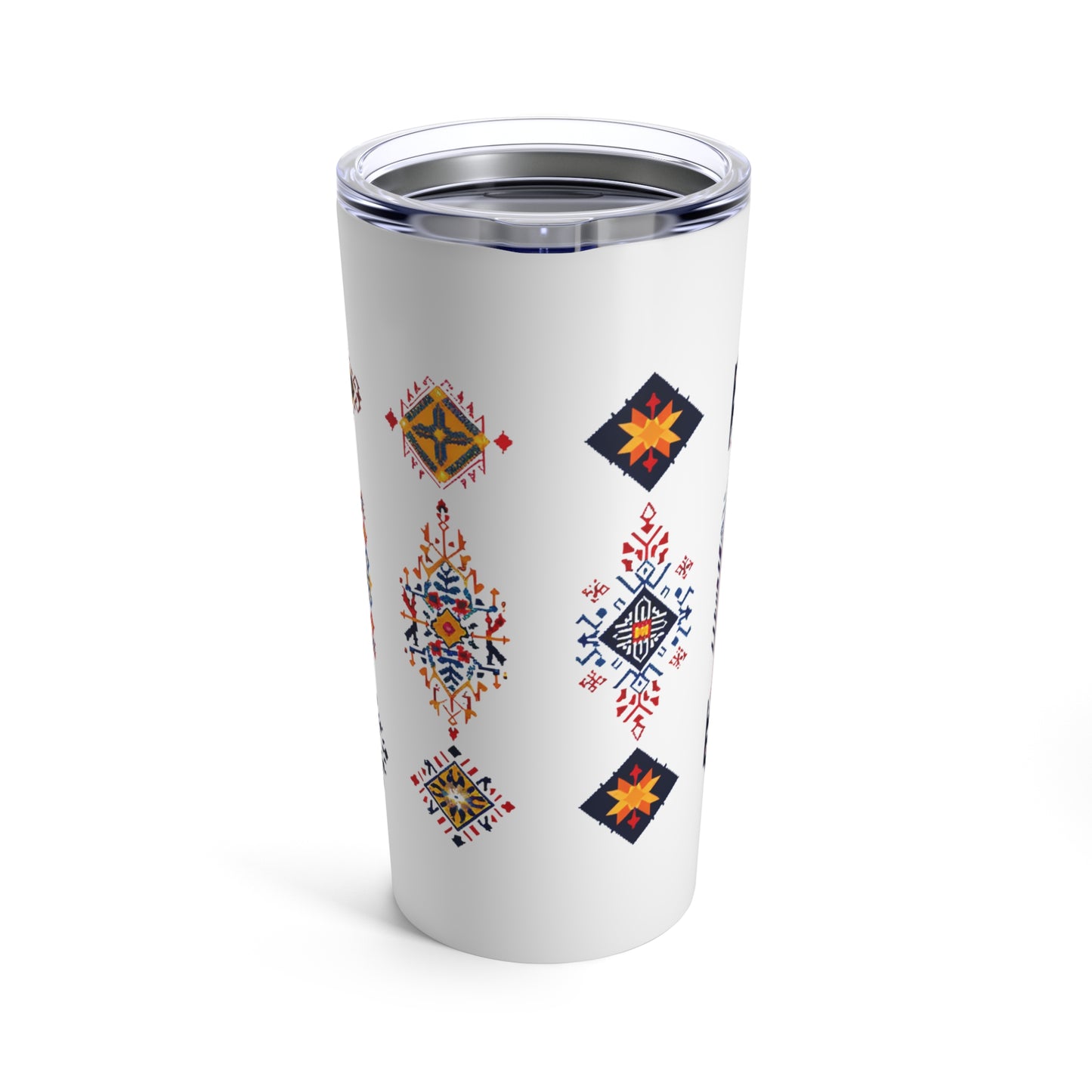 Durable 20oz Stainless Steel Tumbler with Persian Calligraphy Design - Vacuum Insulated, Dishwasher Safe, Glossy Finish