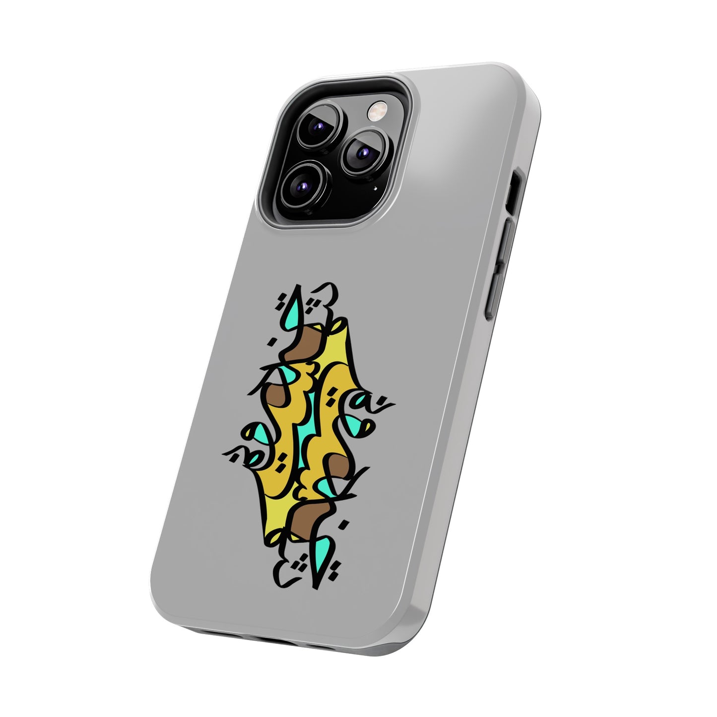 iPhone/Galaxy - Tough Phone Case with Persian Calligraphy Design - Impact Resistant, TPU Lining, Polycarbonate Shell, Glossy Finish