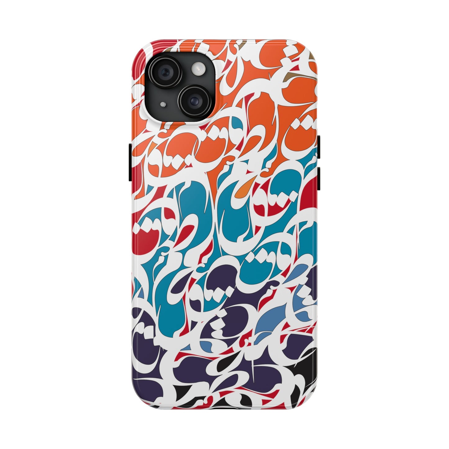 iPhone/Galaxy Tough Phone Case with Persian Calligraphy Design - Impact Resistant, TPU Lining, Polycarbonate Shell, Glossy Finish