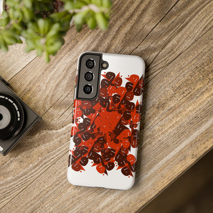 iPhone/Galaxy - Tough Phone Case with Persian Calligraphy Design  - Impact Resistant, TPU Lining, Polycarbonate Shell, Glossy Finish