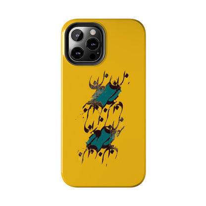 iPhone/Galaxy - Tough Phone Case with Persian Calligraphy Design - Impact Resistant, TPU Lining, Polycarbonate Shell, Glossy Finish