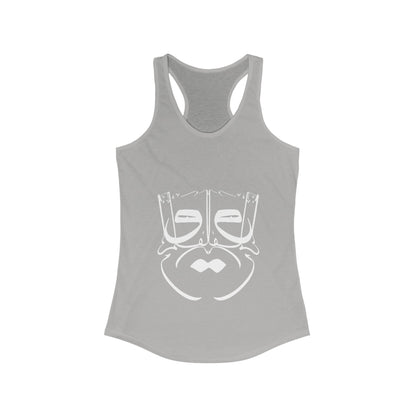 Women's Slim Fit Racerback Tank Top with Persian Calligraphy Design - Lightweight, Scooped Neckline