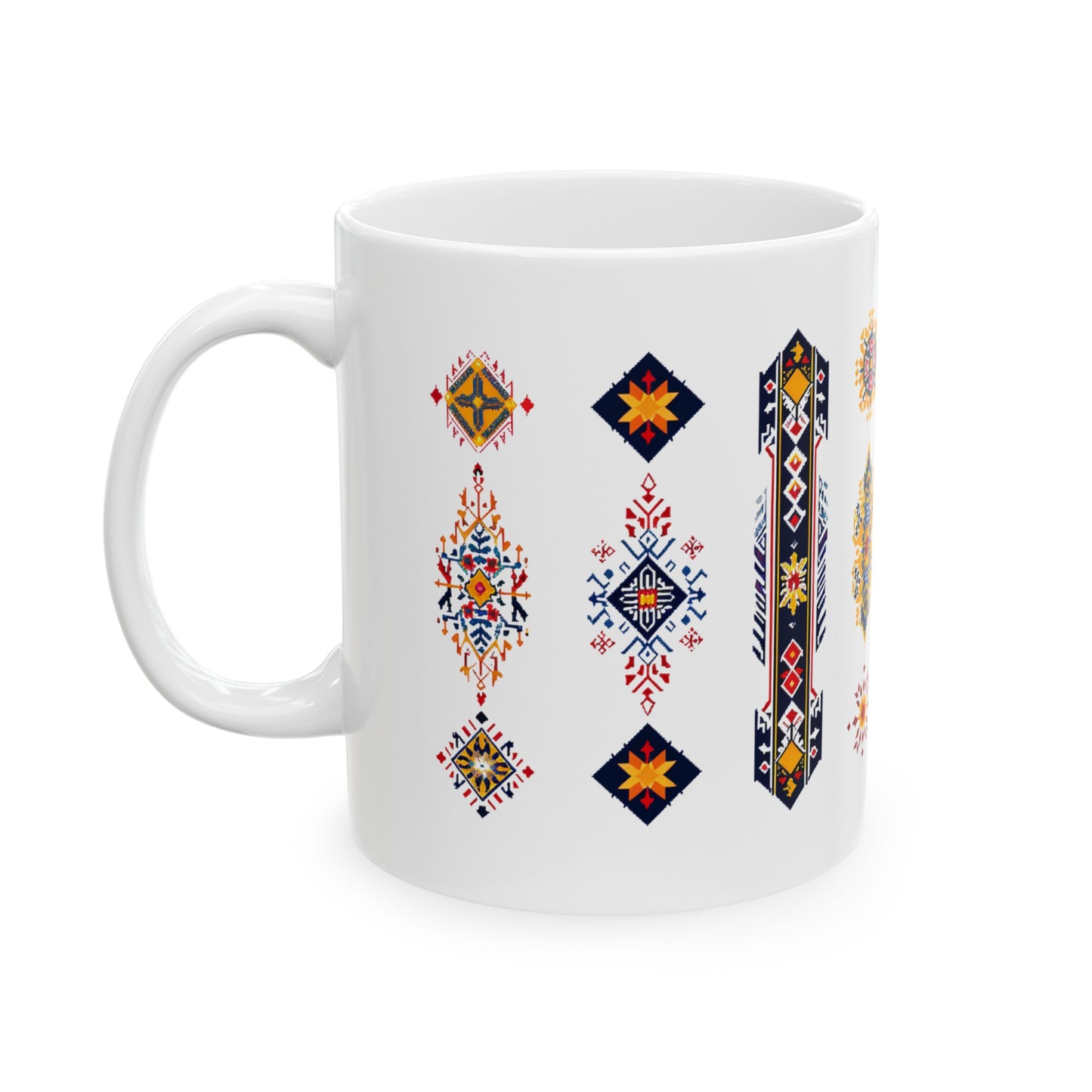 Durable Ceramic Coffee Mug with Persian Calligraphy Design - Vivid Print, BPA & Lead-Free, Microwave & Dishwasher Safe