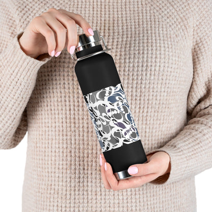 22oz Vacuum Insulated Stainless Steel Bottle with Persian Calligraphy Design - Double Wall, BPA Free, Spill-Proof, Scratch & Fade Resistant