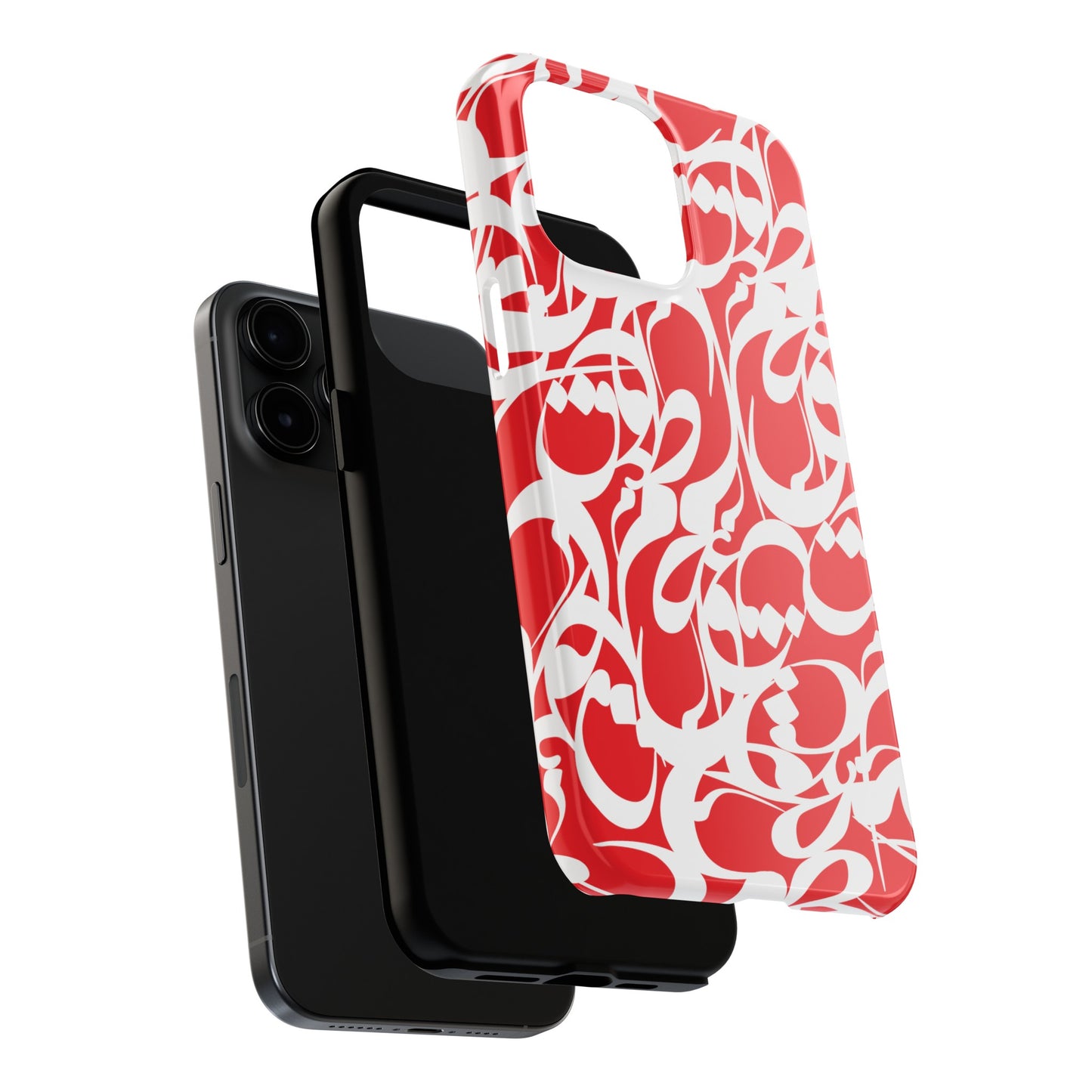 iPhone/Galaxy - Tough Phone Case with Persian Calligraphy Design - Impact Resistant, TPU Lining, Polycarbonate Shell, Glossy Finish