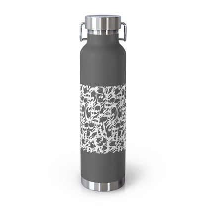 22oz Vacuum Insulated Stainless Steel Bottle with Persian Calligraphy Design - Double Wall, BPA Free, Spill-Proof, Scratch & Fade Resistant