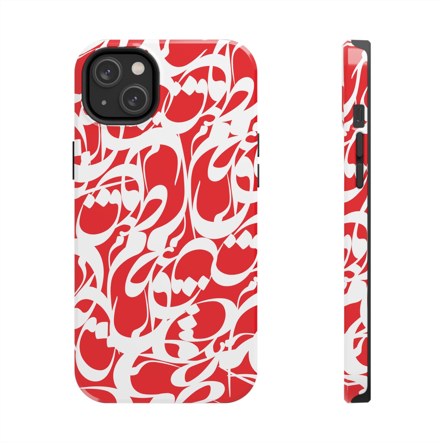 iPhone/Galaxy - Tough Phone Case with Persian Calligraphy Design - Impact Resistant, TPU Lining, Polycarbonate Shell, Glossy Finish