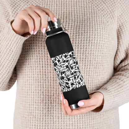 22oz Vacuum Insulated Stainless Steel Bottle with Persian Calligraphy Design - Double Wall, BPA Free, Spill-Proof, Scratch & Fade Resistant