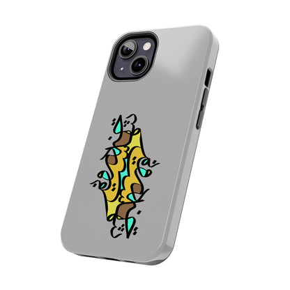 iPhone/Galaxy - Tough Phone Case with Persian Calligraphy Design - Impact Resistant, TPU Lining, Polycarbonate Shell, Glossy Finish