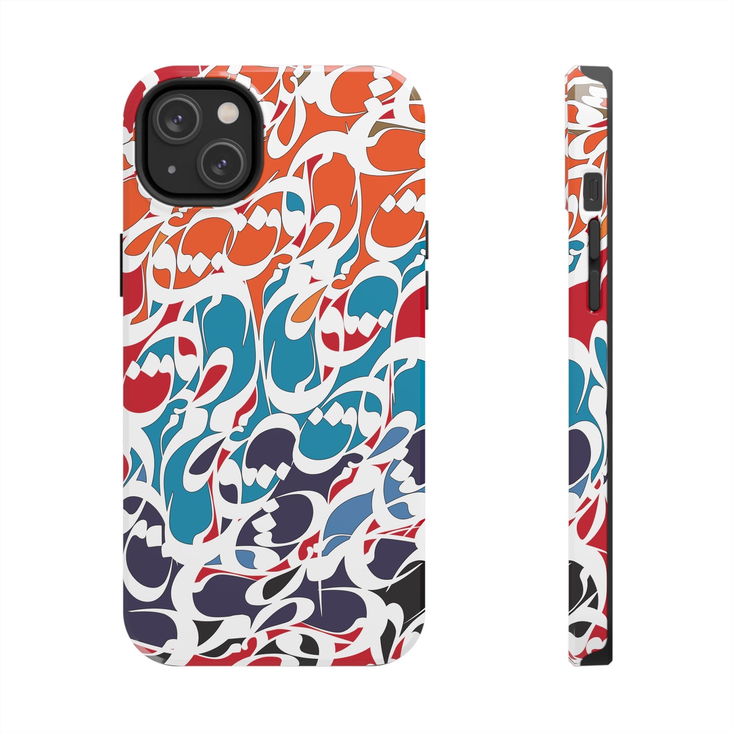 iPhone/Galaxy Tough Phone Case with Persian Calligraphy Design - Impact Resistant, TPU Lining, Polycarbonate Shell, Glossy Finish