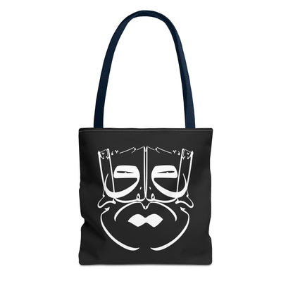 Durable Tote Bags with Persian Calligraphy Design - 3 Sizes, Multiple Handle Colors, Polyester Fabric