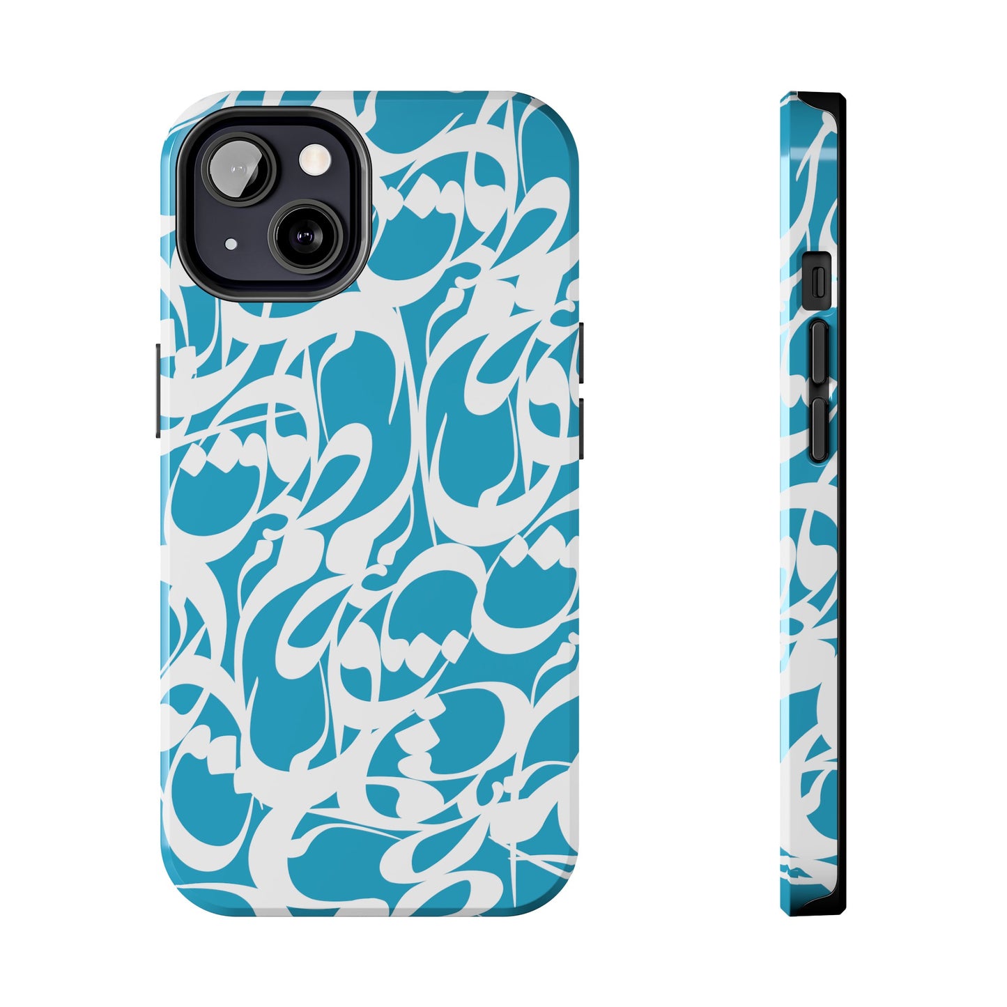 iPhone/Galaxy - Tough Phone Case with Persian Calligraphy Design - Impact Resistant, TPU Lining, Polycarbonate Shell, Glossy Finish