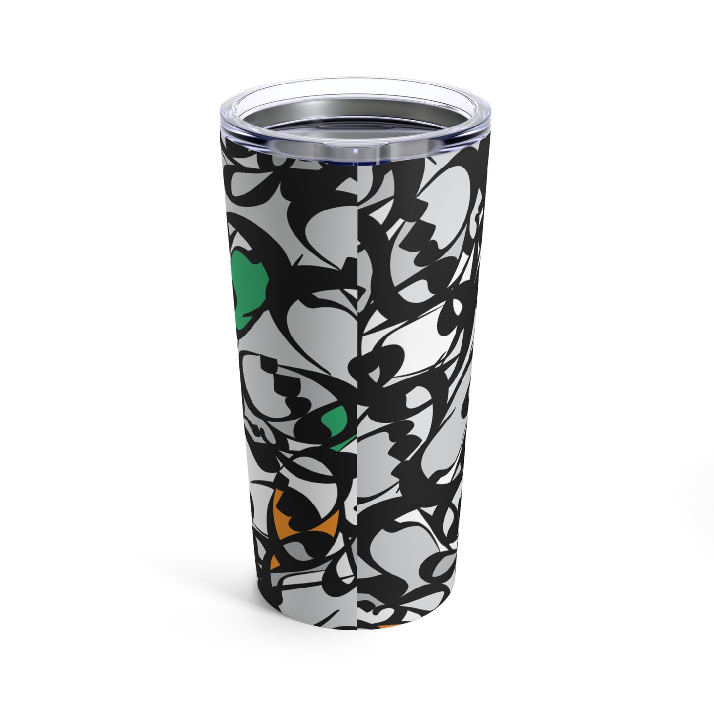 Durable 20oz Stainless Steel Tumbler with Persian Calligraphy Design - Vacuum Insulated, Dishwasher Safe, Glossy Finish