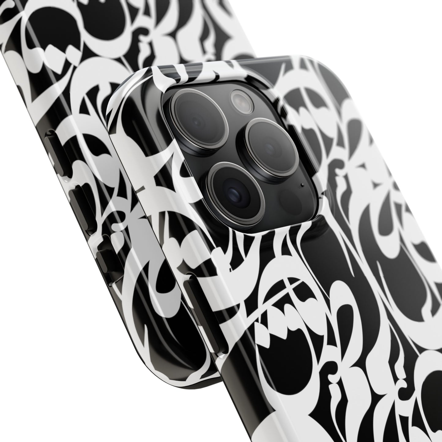 iPhone/Galaxy - Tough Phone Case with Persian Calligraphy Design - Impact Resistant, TPU Lining, Polycarbonate Shell, Glossy Finish