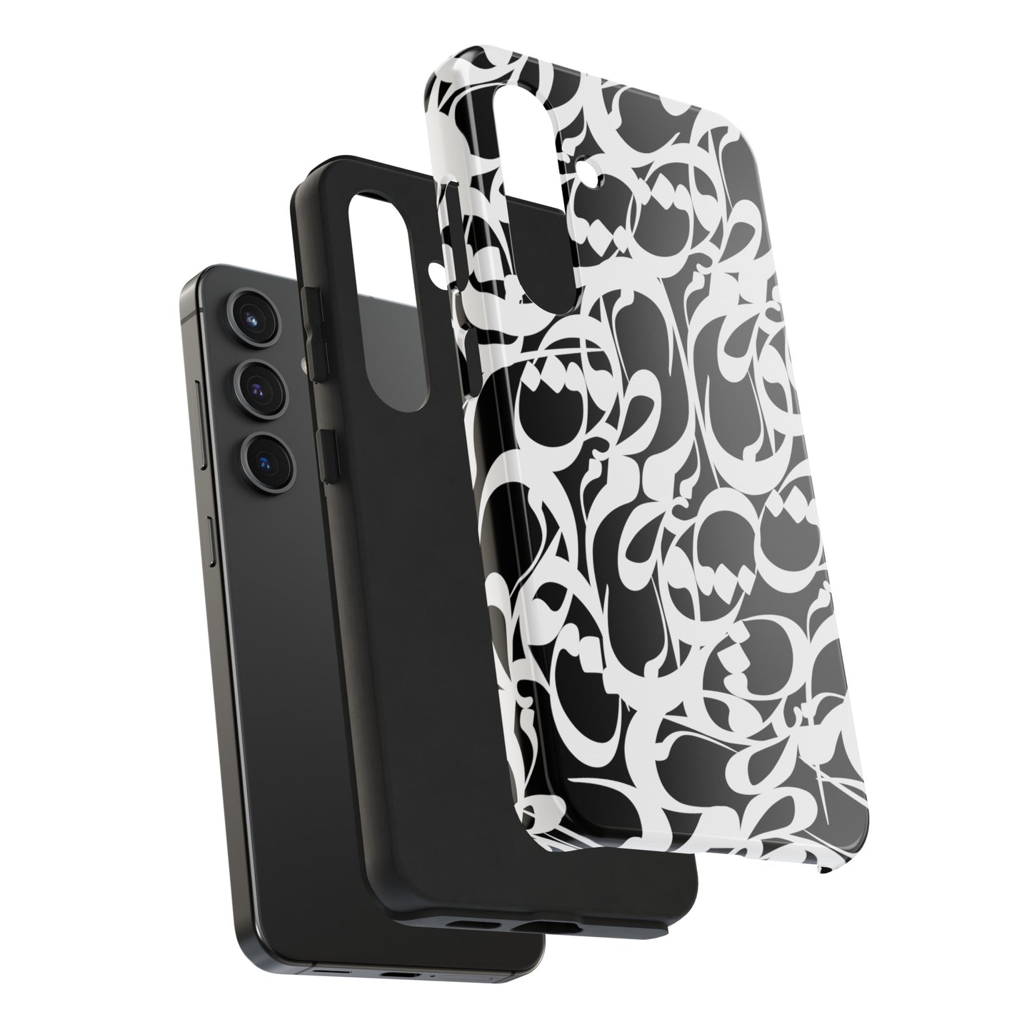 iPhone/Galaxy - Tough Phone Case with Persian Calligraphy Design - Impact Resistant, TPU Lining, Polycarbonate Shell, Glossy Finish