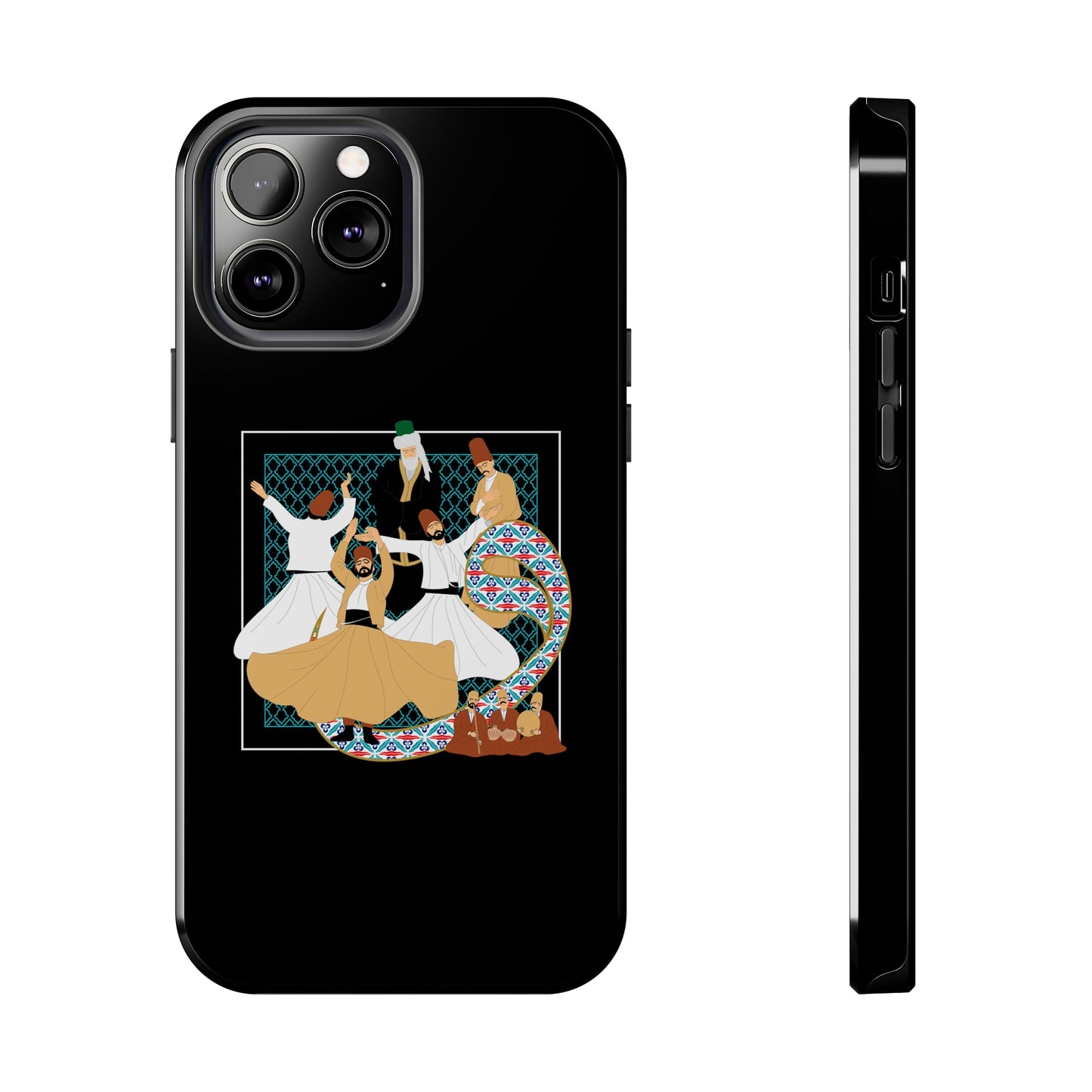 iPhone/Galaxy - Tough Phone Case with Persian Calligraphy Design  - Impact Resistant, TPU Lining, Polycarbonate Shell, Glossy Finish