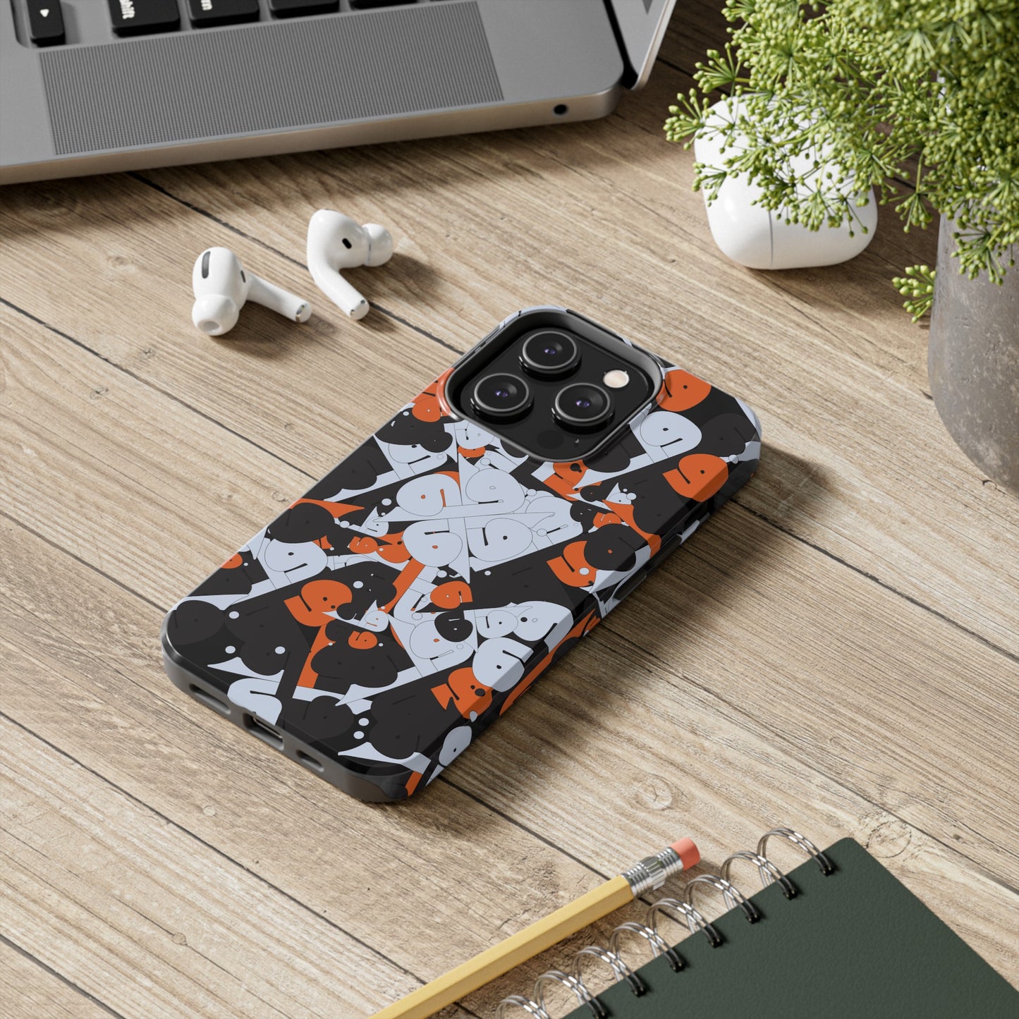 iPhone/Galaxy - Tough Phone Case with Persian Calligraphy Design - Impact Resistant, TPU Lining, Polycarbonate Shell, Glossy Finish