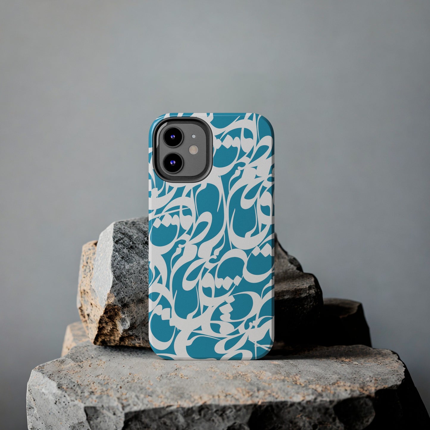 iPhone/Galaxy - Tough Phone Case with Persian Calligraphy Design - Impact Resistant, TPU Lining, Polycarbonate Shell, Glossy Finish