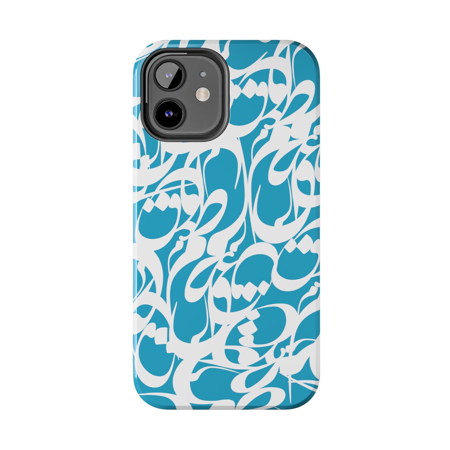 iPhone/Galaxy - Tough Phone Case with Persian Calligraphy Design - Impact Resistant, TPU Lining, Polycarbonate Shell, Glossy Finish