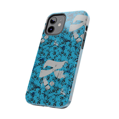 iPhone/Galaxy - Tough Phone Case with Persian Calligraphy Design - Impact Resistant, TPU Lining, Polycarbonate Shell, Glossy Finish