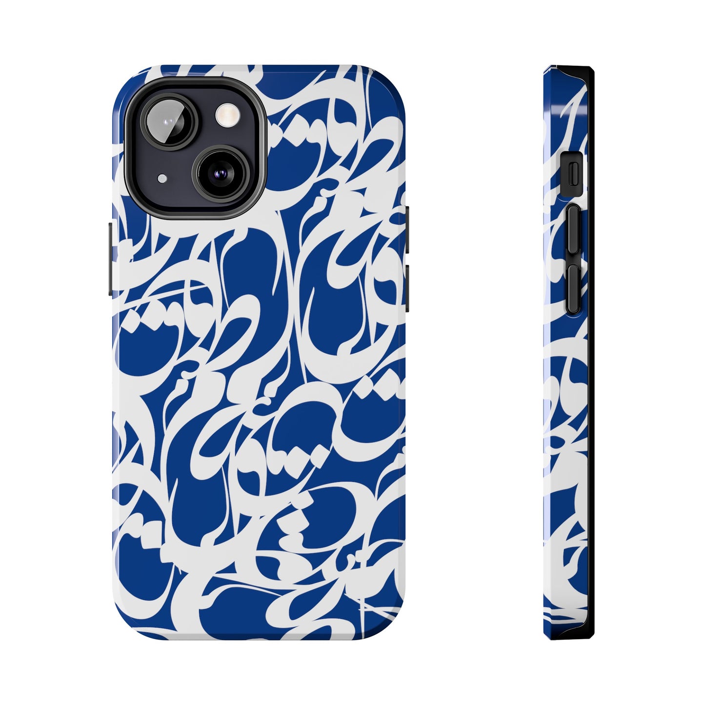 iPhone/Galaxy - Tough Phone Case with Persian Calligraphy Design - Impact Resistant, TPU Lining, Polycarbonate Shell, Glossy Finish