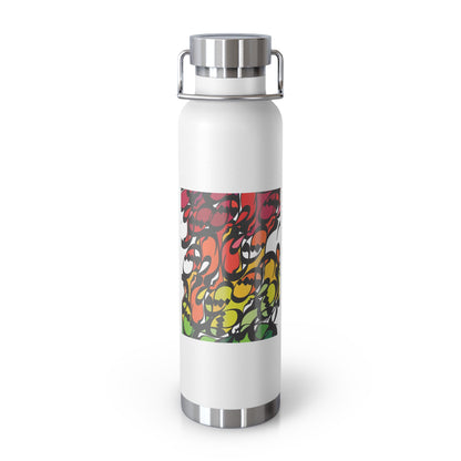 22oz Vacuum Insulated Stainless Steel Bottle with Persian Calligraphy Design - Double Wall, BPA Free, Spill-Proof, Scratch & Fade Resistant