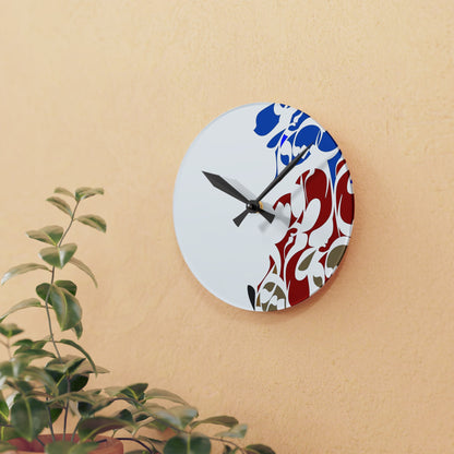 Durable Acrylic Wall Clock with Persian Calligraphy Design - Round & Square, Two Sizes, Easy Hanging Keyhole Slot