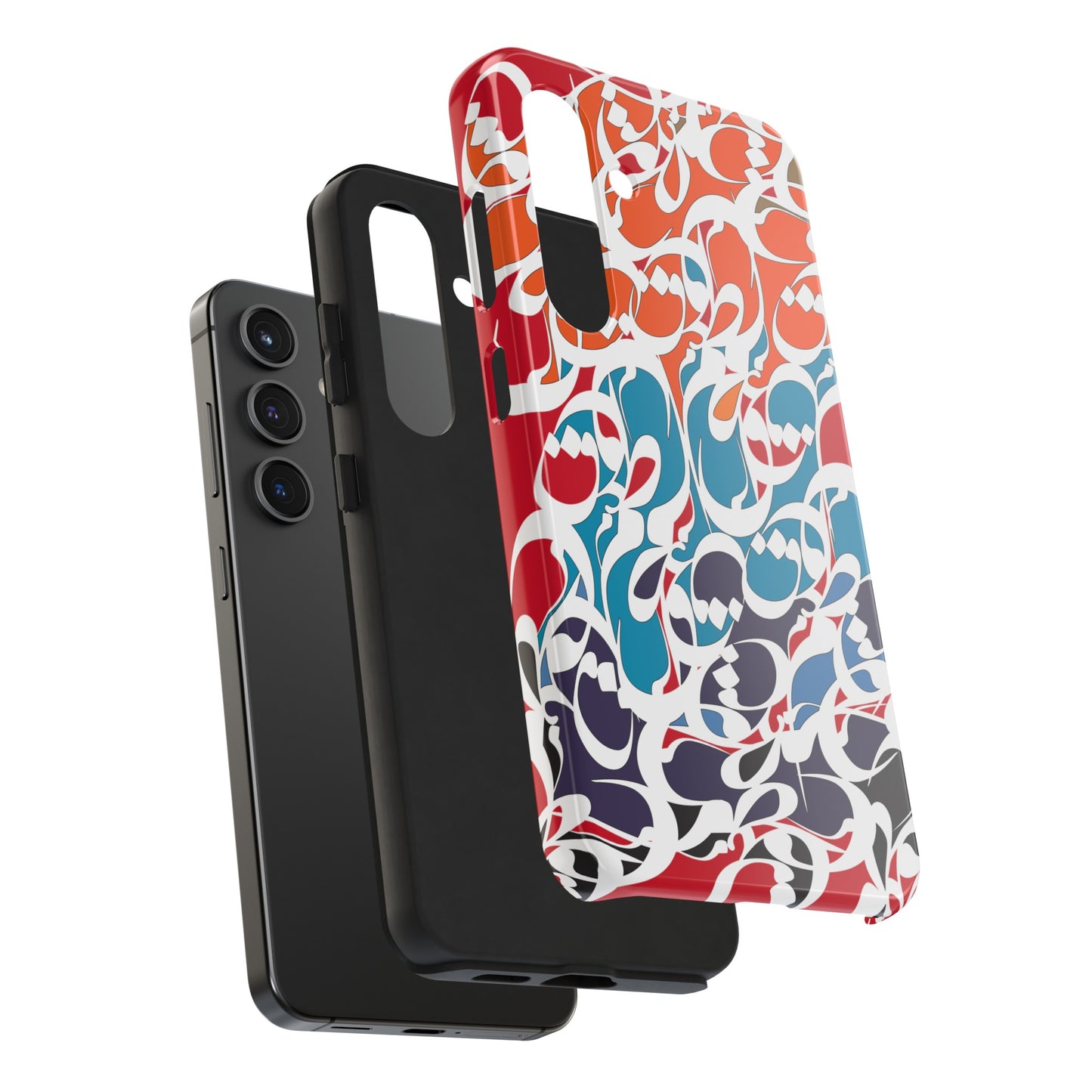 iPhone/Galaxy Tough Phone Case with Persian Calligraphy Design - Impact Resistant, TPU Lining, Polycarbonate Shell, Glossy Finish