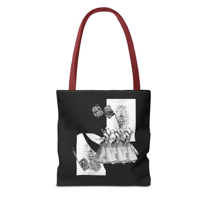 Durable Tote Bags with Persian Calligraphy Design - 3 Sizes, Multiple Handle Colors, Polyester Fabric