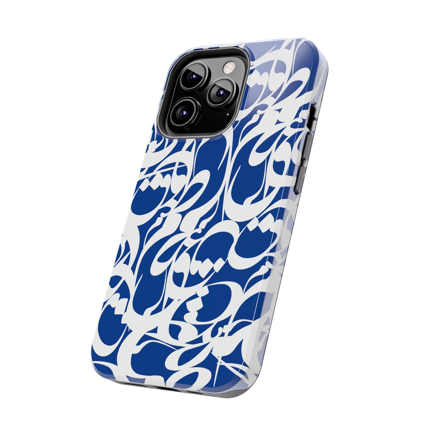 iPhone/Galaxy - Tough Phone Case with Persian Calligraphy Design - Impact Resistant, TPU Lining, Polycarbonate Shell, Glossy Finish