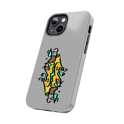 iPhone/Galaxy - Tough Phone Case with Persian Calligraphy Design - Impact Resistant, TPU Lining, Polycarbonate Shell, Glossy Finish