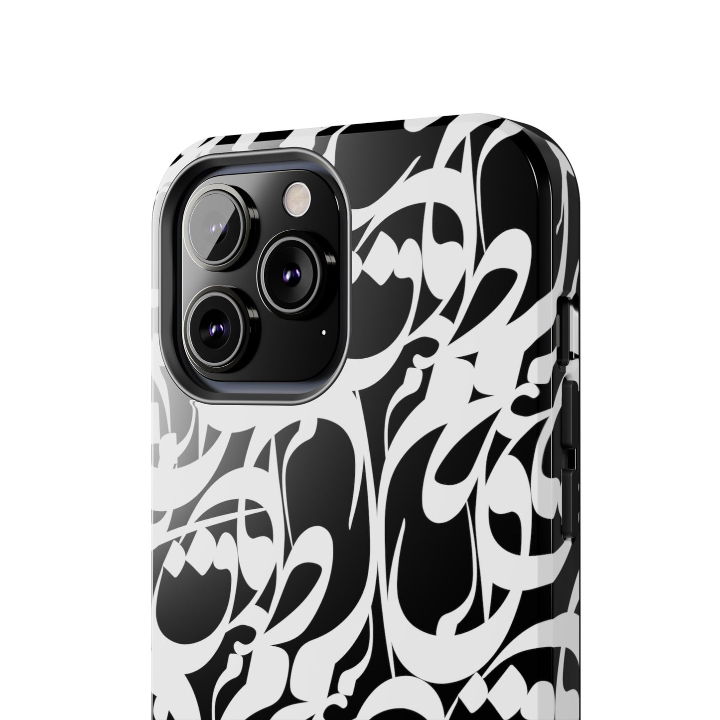 iPhone/Galaxy - Tough Phone Case with Persian Calligraphy Design - Impact Resistant, TPU Lining, Polycarbonate Shell, Glossy Finish