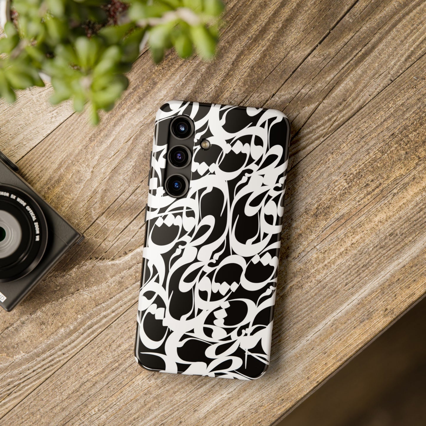 iPhone/Galaxy - Tough Phone Case with Persian Calligraphy Design - Impact Resistant, TPU Lining, Polycarbonate Shell, Glossy Finish