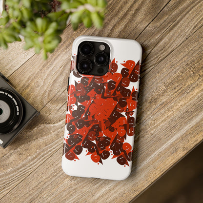 iPhone/Galaxy - Tough Phone Case with Persian Calligraphy Design  - Impact Resistant, TPU Lining, Polycarbonate Shell, Glossy Finish