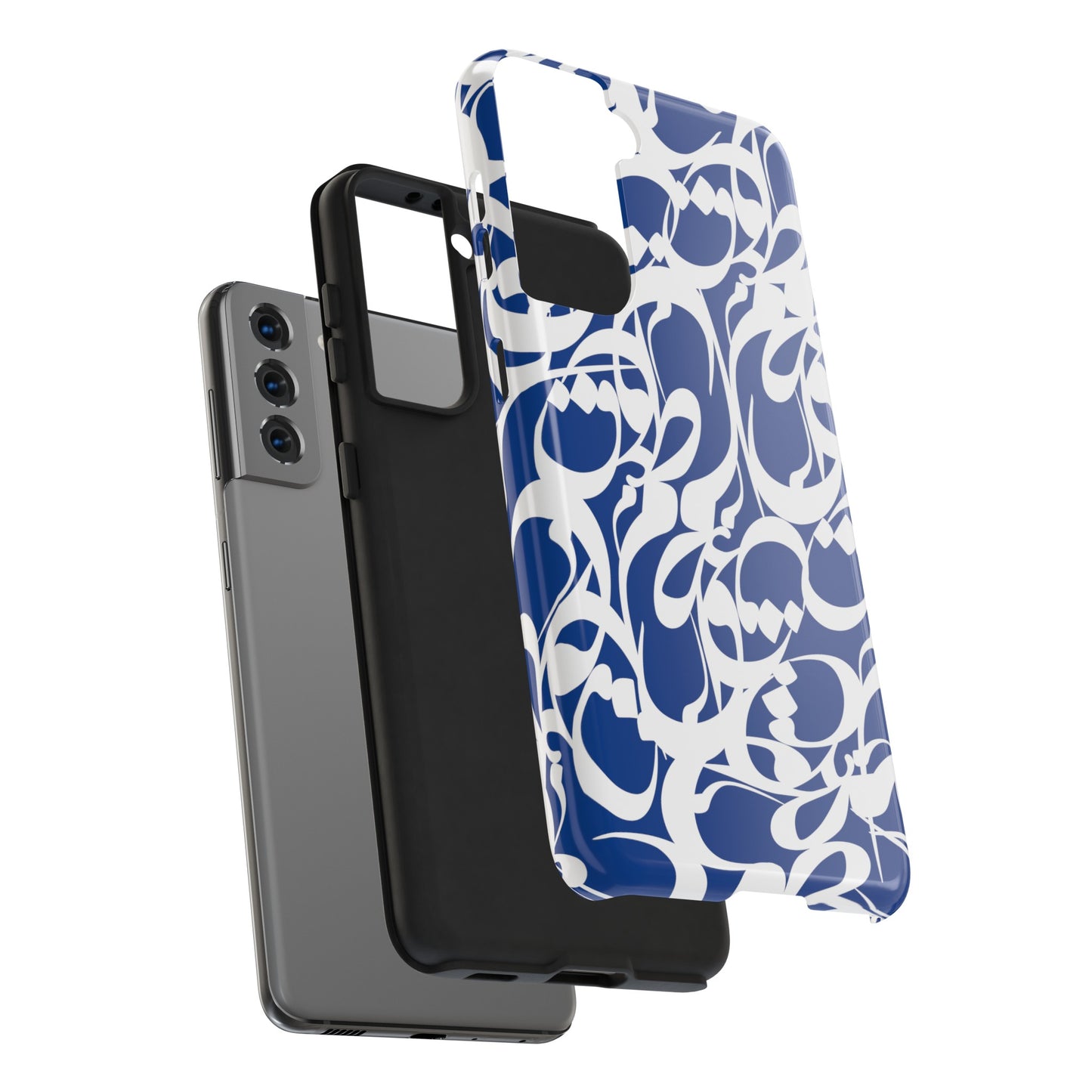 iPhone/Galaxy - Tough Phone Case with Persian Calligraphy Design - Impact Resistant, TPU Lining, Polycarbonate Shell, Glossy Finish