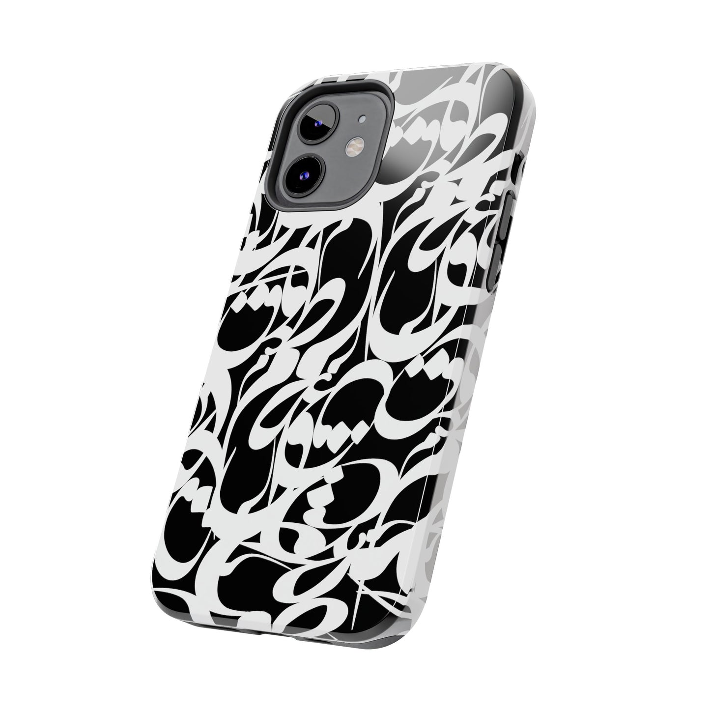 iPhone/Galaxy - Tough Phone Case with Persian Calligraphy Design - Impact Resistant, TPU Lining, Polycarbonate Shell, Glossy Finish