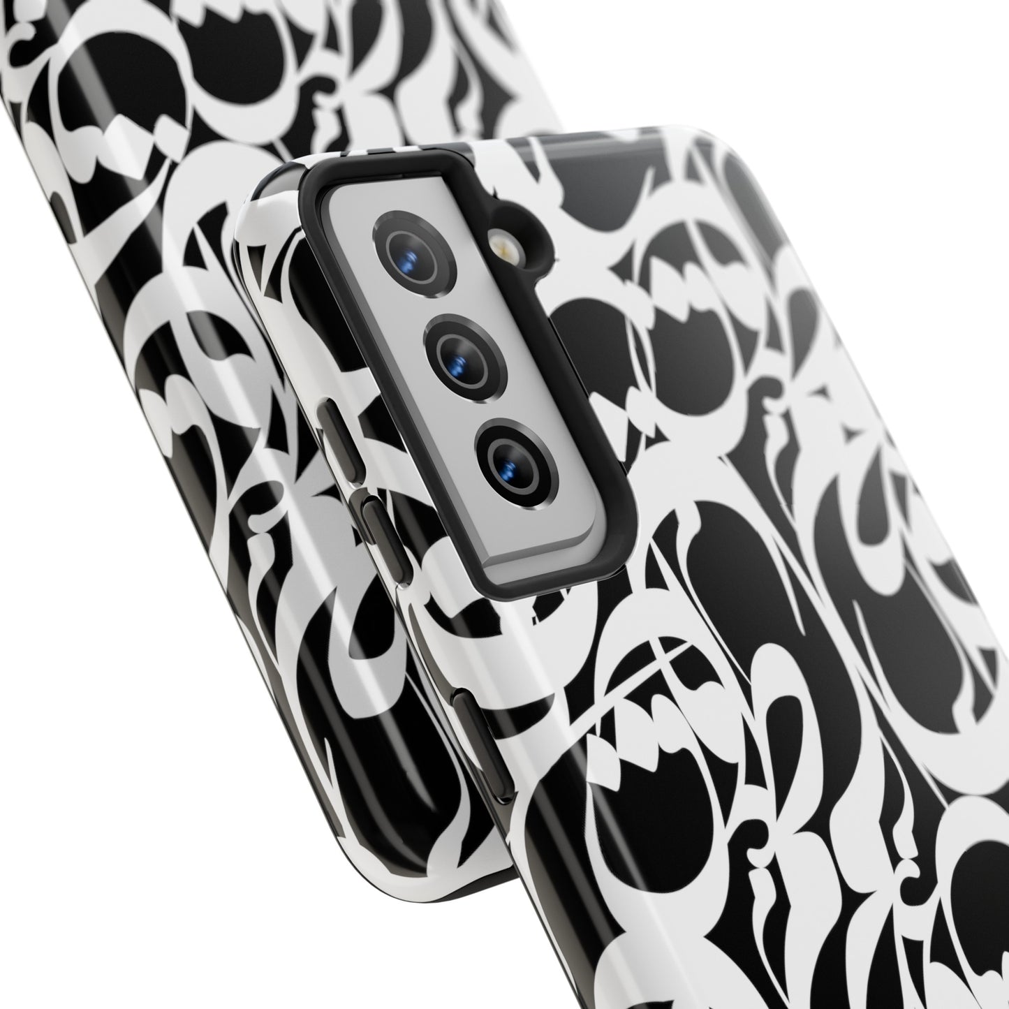 iPhone/Galaxy - Tough Phone Case with Persian Calligraphy Design - Impact Resistant, TPU Lining, Polycarbonate Shell, Glossy Finish