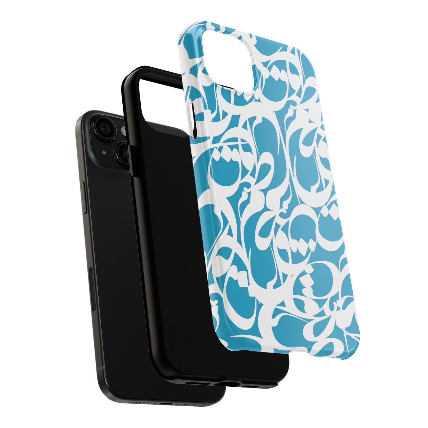 iPhone/Galaxy - Tough Phone Case with Persian Calligraphy Design - Impact Resistant, TPU Lining, Polycarbonate Shell, Glossy Finish