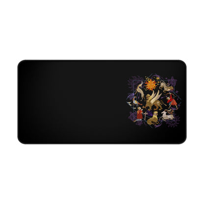 Desk Mat / Mouse Pad with Persian Caligraphy Design - Smooth Surface, Anti-Fray Edges, Supports Optical & Laser Mice