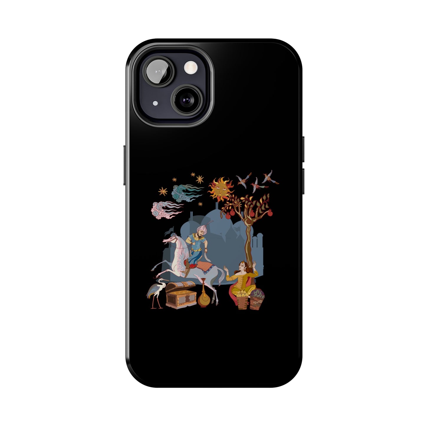 iPhone/Galaxy - Tough Phone Case with Persian Calligraphy Design  - Impact Resistant, TPU Lining, Polycarbonate Shell, Glossy Finish