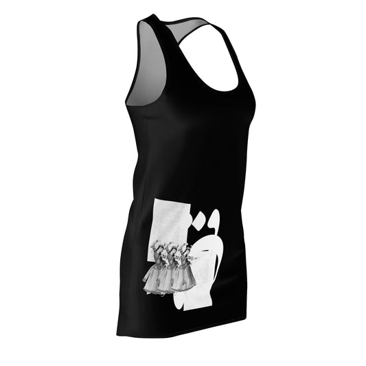 Women's Racerback Dress with Persian Calligraphy Design - Polyester, Lightweight, Sporty Fit