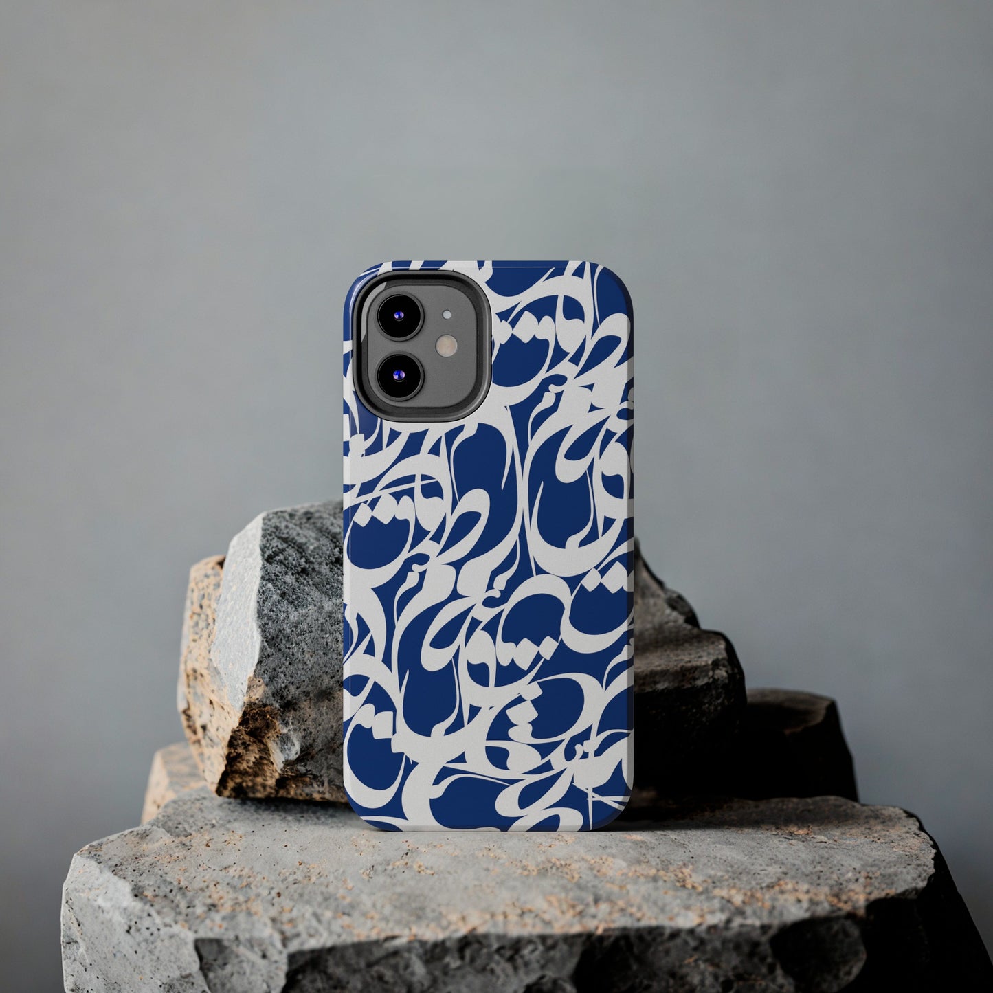 iPhone/Galaxy - Tough Phone Case with Persian Calligraphy Design - Impact Resistant, TPU Lining, Polycarbonate Shell, Glossy Finish