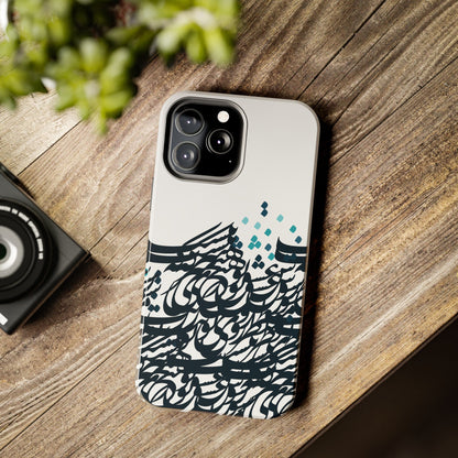 iPhone/Galaxy - Tough Phone Case with Persian Calligraphy Design - Impact Resistant, TPU Lining, Polycarbonate Shell, Glossy Finish