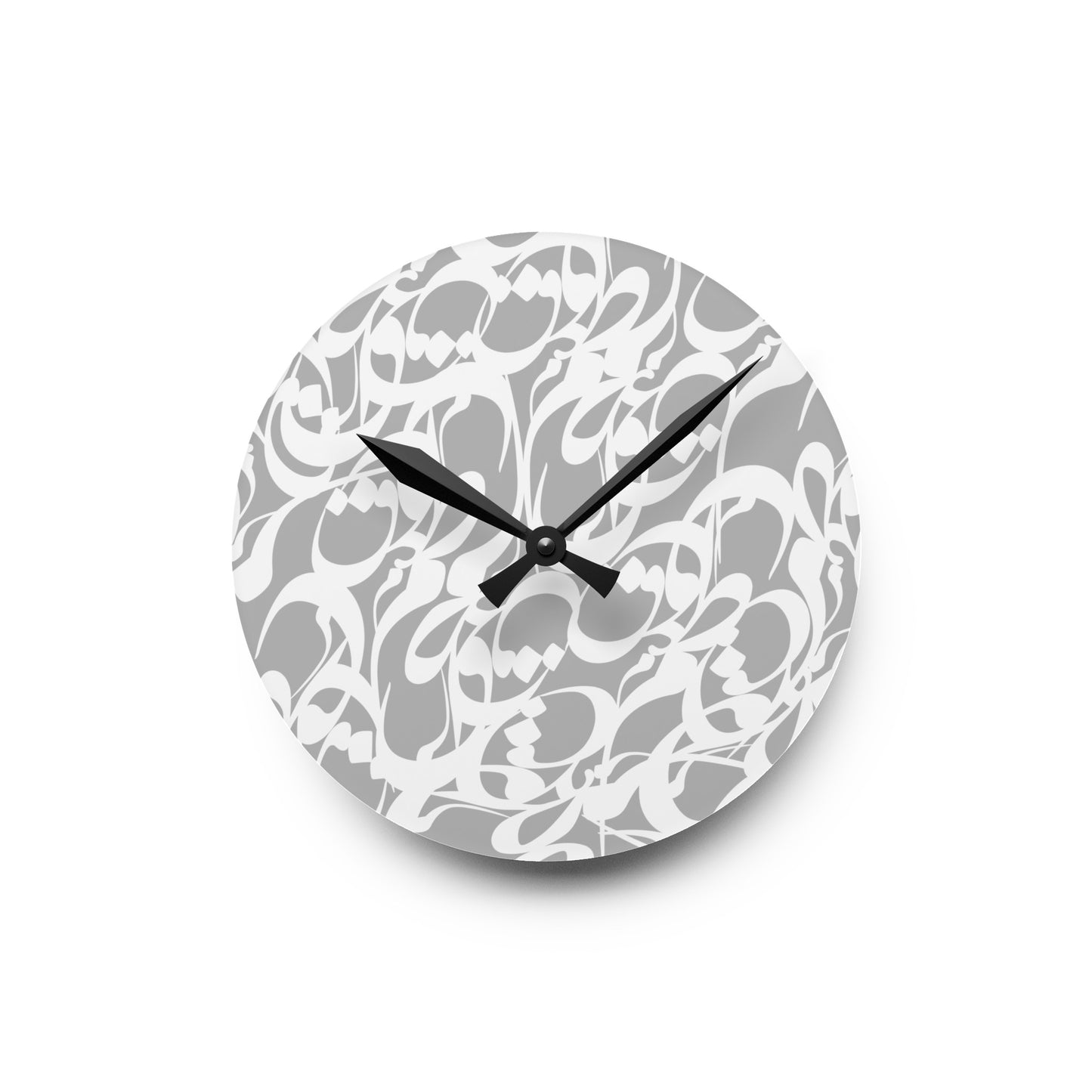 Durable Acrylic Wall Clock with Persian Calligraphy Design - Round & Square, Two Sizes, Easy Hanging Keyhole Slot