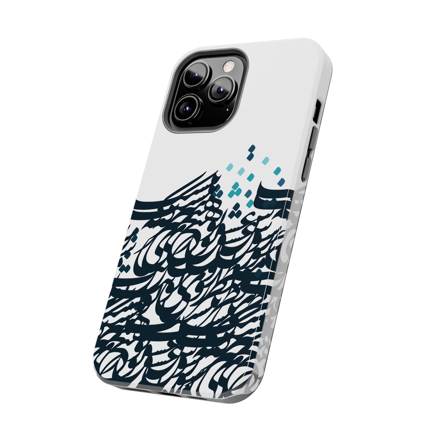 iPhone/Galaxy - Tough Phone Case with Persian Calligraphy Design - Impact Resistant, TPU Lining, Polycarbonate Shell, Glossy Finish