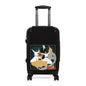 Polycarbonate & ABS Hard-Shell Suitcase with Persian Calligraphy Design - 360° Swivel Wheels, Telescopic Handle, Built-In Lock