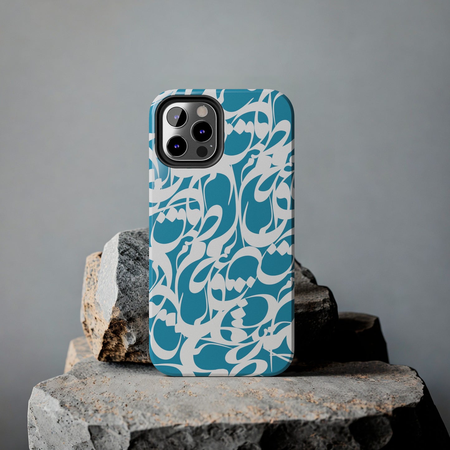 iPhone/Galaxy - Tough Phone Case with Persian Calligraphy Design - Impact Resistant, TPU Lining, Polycarbonate Shell, Glossy Finish