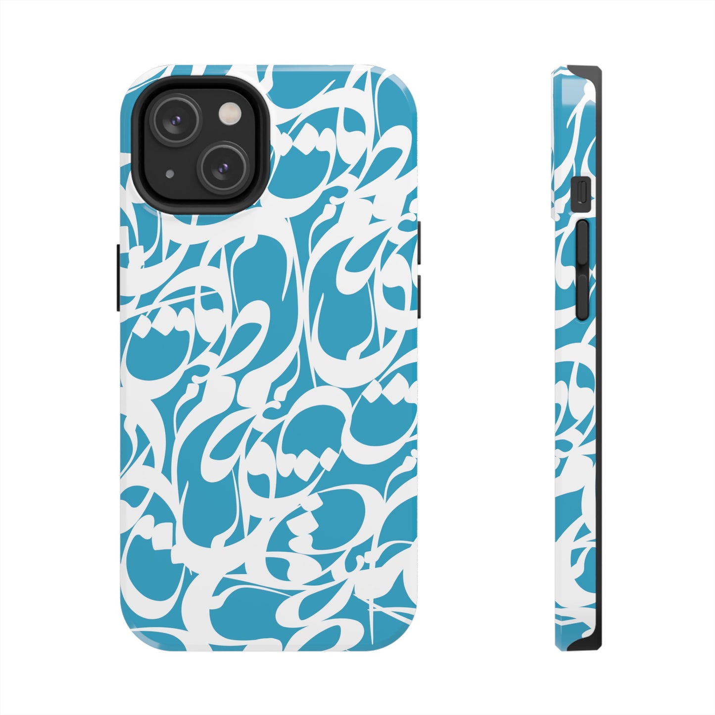 iPhone/Galaxy - Tough Phone Case with Persian Calligraphy Design - Impact Resistant, TPU Lining, Polycarbonate Shell, Glossy Finish